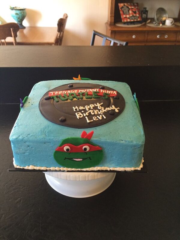 Teenage mutant ninja turtles birthday cake.