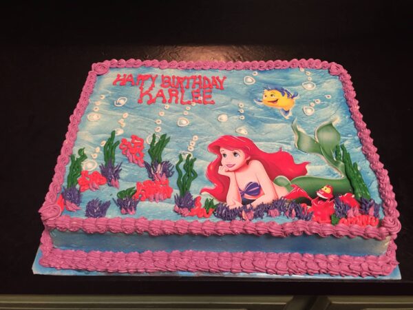 The little mermaid birthday cake.