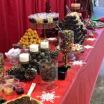 A table with a lot of desserts on it.