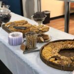 A table full of cookies and cookies on a table.