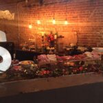 A wedding reception with the letter s on a table.