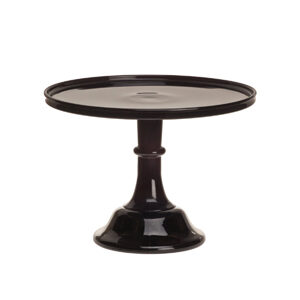 Cake Pedestal – Black Glass