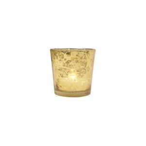 Gold Mercury Glass Votive Holder – Simple Cup