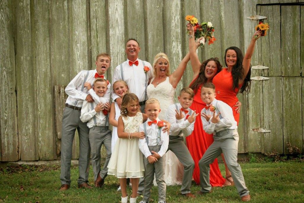 A group of people posing for a photo.