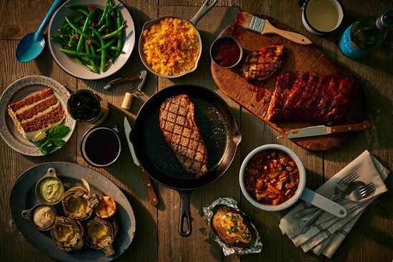 A table full of food.