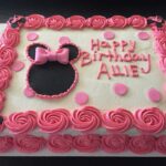 Minnie mouse birthday cake.