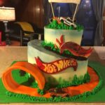 Hot wheels finish line cake.