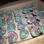 Mermaid cupcakes in a box.