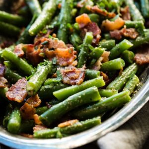 Green beans with bacon