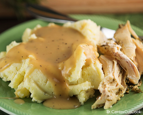 turkey and gravy over mashed potatoes school lunch